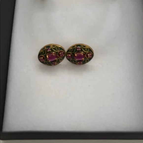 COPY - mark 925 Elegant Goldtone and Purple Jewelry Set